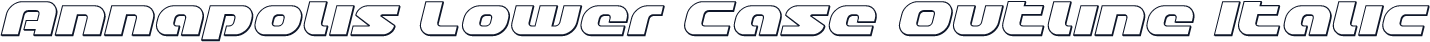 Annapolis Lower Case Outline Italic