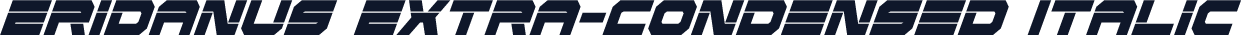 Eridanus Extra-Condensed Italic