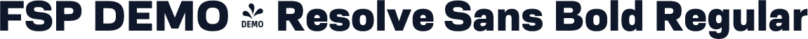 FSP DEMO - Resolve Sans Bold Regular