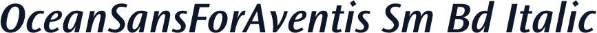 OceanSansForAventis Sm Bd Italic