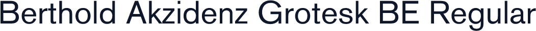 Berthold Akzidenz Grotesk BE Regular