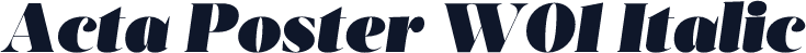 Acta Poster W01 Italic