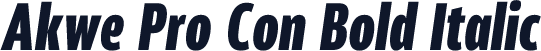 Akwe Pro Con Bold Italic