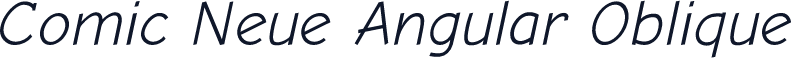 Comic Neue Angular Oblique