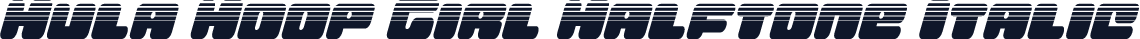 Hula Hoop Girl Halftone Italic
