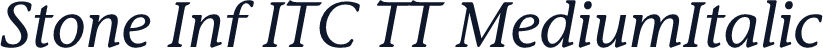 Stone Inf ITC TT MediumItalic
