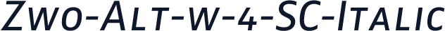 Zwo-Alt-w-4-SC-Italic