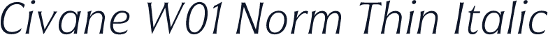 Civane W01 Norm Thin Italic