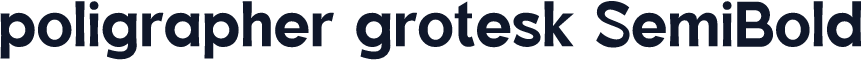 poligrapher grotesk SemiBold