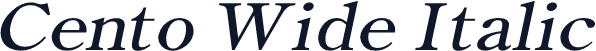 Cento Wide Italic