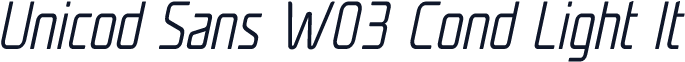 Unicod Sans W03 Cond Light It