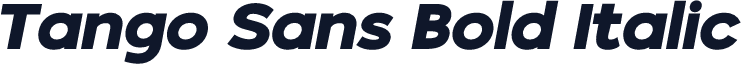 Tango Sans Bold Italic