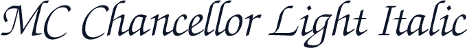 MC Chancellor Light Italic