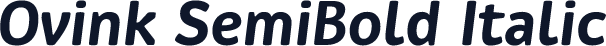 Ovink SemiBold Italic