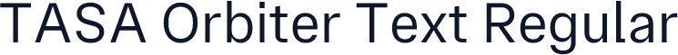 TASA Orbiter Text Regular
