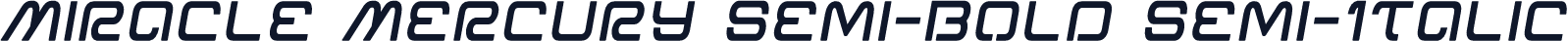 Miracle Mercury Semi-Bold Semi-Italic
