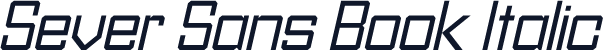 Sever Sans Book Italic