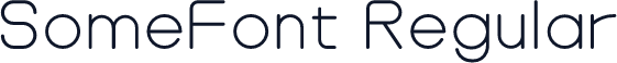 SomeFont Regular