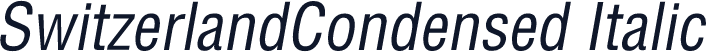 SwitzerlandCondensed Italic