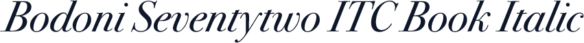 Bodoni Seventytwo ITC Book Italic