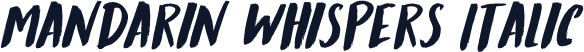 Mandarin Whispers Italic
