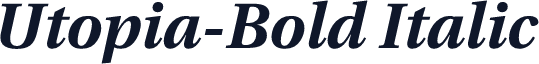 Utopia-Bold Italic