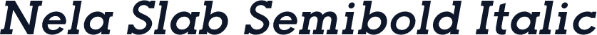 Nela Slab Semibold Italic