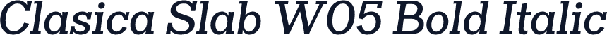 Clasica Slab W05 Bold Italic