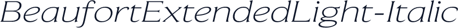 BeaufortExtendedLight-Italic