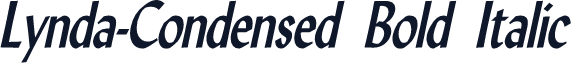 Lynda-Condensed Bold Italic