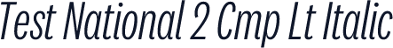 Test National 2 Cmp Lt Italic