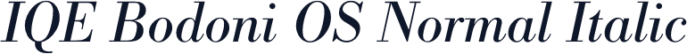 IQE Bodoni OS Normal Italic