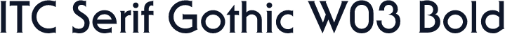 ITC Serif Gothic W03 Bold