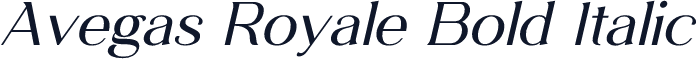 Avegas Royale Bold Italic