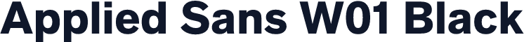 Applied Sans W01 Black