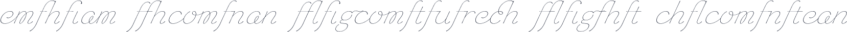 Chic Hand Ligatures Light Slanted