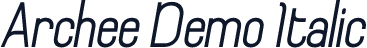 Archee Demo Italic