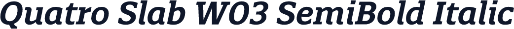 Quatro Slab W03 SemiBold Italic