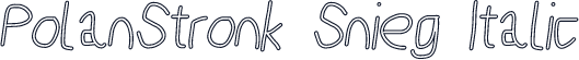 PolanStronk Snieg Italic