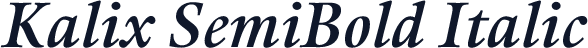 Kalix SemiBold Italic