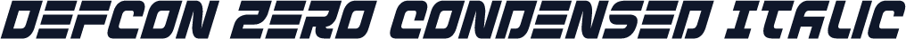 Defcon Zero Condensed Italic