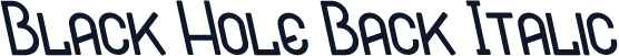 Black Hole Back Italic