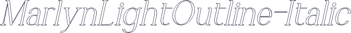MarlynLightOutline-Italic