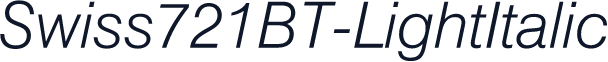 Swiss721BT-LightItalic