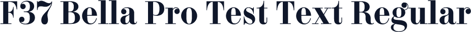 F37 Bella Pro Test Text Regular