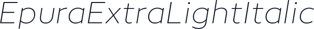 EpuraExtraLightItalic