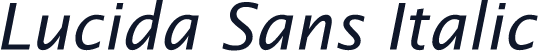 Lucida Sans Italic