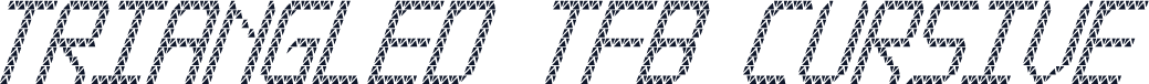 Triangled tfb cursive