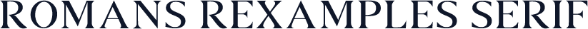 ROMANS REXAMPLES SERIF