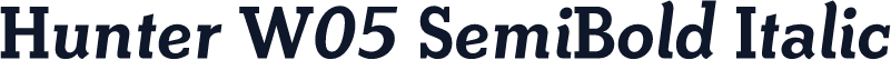 Hunter W05 SemiBold Italic